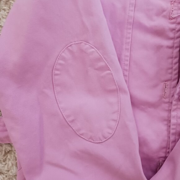 London Fog  Barbie Pink Jacket Girls Size Large (12-14) Belt, Elbow Pads, Lined - Picture 10 of 13